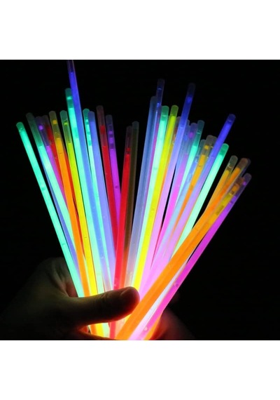 Himarry Karanlıkta Yanan Parlayan Fosforlu Glow Stick Çubuk Bileklik 50 Adet