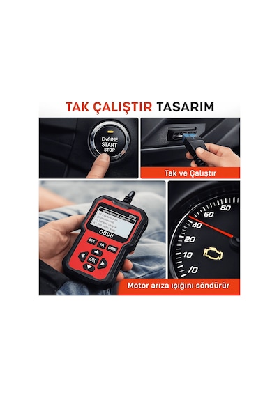 Dailytech 2025 Yeni Nesil Obd2 Arıza Tespit Cihazı Canlı Veri Hata Kodu Okuma & Silme Tüm Obd2 Araçl