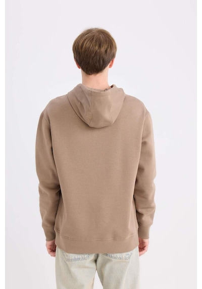 DeFacto Regular Fit Kapüşonlu Kanguru Cepli İçi Yumuşak Tüylü Basic Düz Sweatshirt X8283AZ25SPBN229