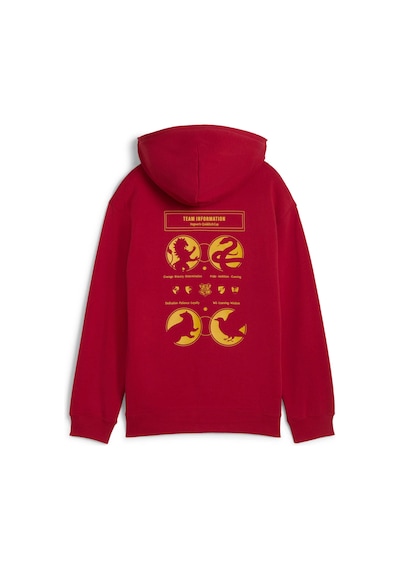 Puma X Harry Potter Genç Rahat Kesim Kapüşonlu Sweatshırt 630078 13 Kırmızı