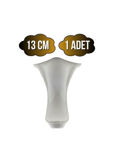 Lüx Lükens Beyaz 13cm Plastik Ayak Mobilya Masa Ve Dolap Ayağı Beyaz 13cm 1 Adet Beyaz