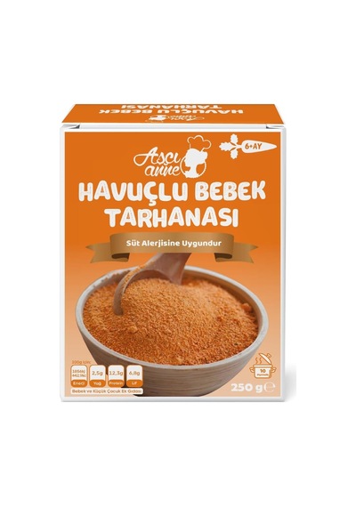 Aşçı Anne Havuçlu Bebek Tarhanası Süt Alerjik 6+ Ay - 250g Belirtilmemiş