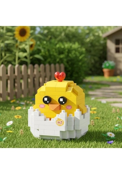 Mey İthalat Lz-8611 Kabuklu Civciv 150 Parça Block Oyuncak Mini Poşet