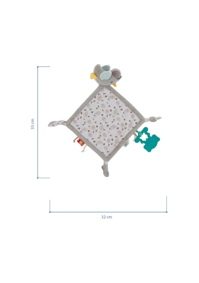 Babyjem 926 Birdy Diş Kaşıyıcılı + Silikon Emzik Uyku Arkadaşım Kahverengi - Mavi
