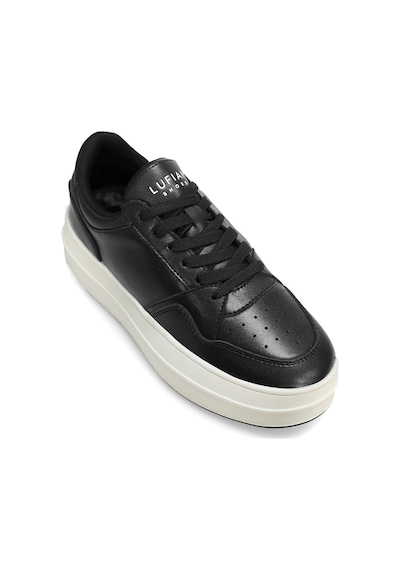 Lufian 122230040 Vanessa Kadın Hakiki Deri Klasik Sneaker Siyah Siyah