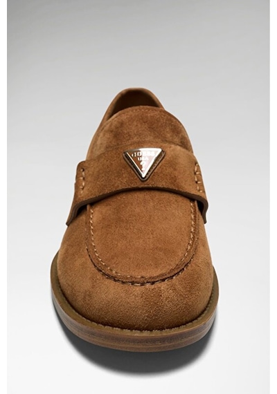 Guess Beliso Kadın Deri Loafer Kahverengi