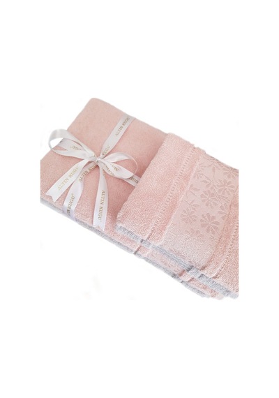 Blossom Best Set Hamam Takımı - Gri Pembe Pembe