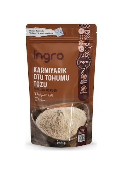 İngro Glutensiz Karnıyarık Otu Tohumu Tozu 250 Gr