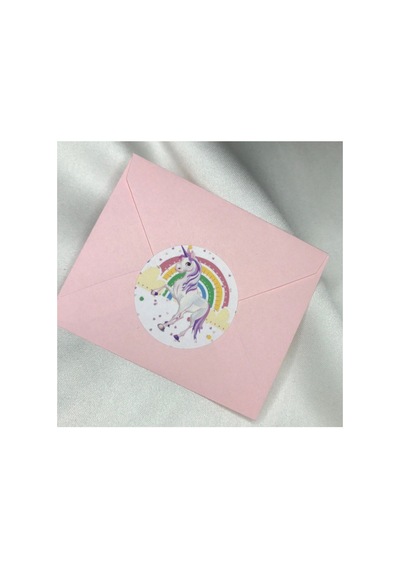 Unicorn Sticker Gökkuşağı Rainbow Hero Kids Tek Boynuzlu At Çocuk Etiketi 4 Cm 100 Adet Çok Renkli