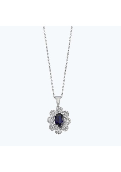 Altınbaş Pırlanta Safir Kolye He266s-18k