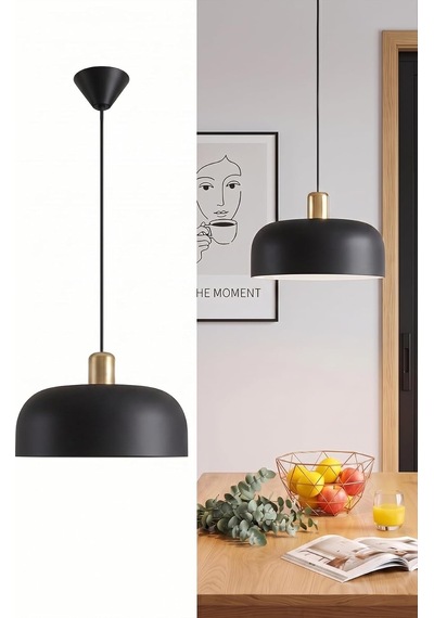 Marella Gold Sarkıt Avize, Bohem Tavan Lambası Ve Salon Mutfak Aydınlatması - Siyah - 30 Cm - Modern Dekoratif Tavan Armatürü Diğer
