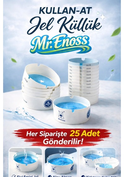 25 Adet Kokusuz Pratik Kullan At Küllük -suyla Şişen Jel Kristal Formüllü - Dumansız Hijyenik Küllük