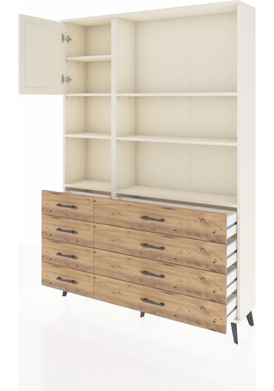Arges Dolap 7 Raflı 8 Çekmeceli Tek Kapaklı 132x30x195 Aytaşı-aytaşı/çam Aytası/atlas Çam Arges Dolap 7 Raflı 8 Çekmeceli Tek Kapaklı 132x30x195 Aytaşı-aytaşı/çam Aytası/atlas Çam