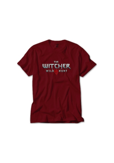 The Witcher Wild Hunt Kırmızı Tişört-Kırmızı