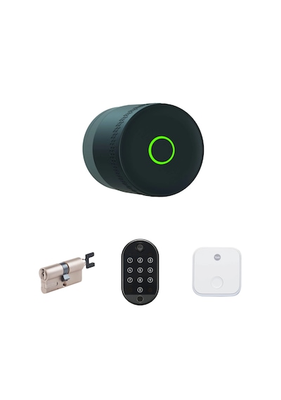 Yale Linus L2 Lite Akıllı Kilit Seti Gümüş Linus, Barel, Parmak Izli Tuş Takımı Ve Wi-fi Köprüsü Siyah