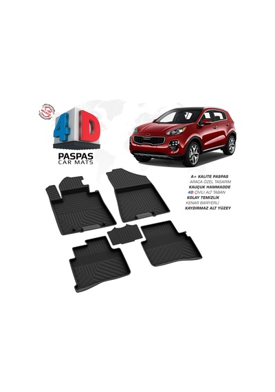 Kia Sportage 4d Araca Özel Havuzlu Kauçuk Paspas 2016-2021