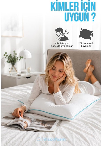 2 Adet Blue Comfort 1000 Gr Elyaf Yastık 50x70 Cm Beyaz