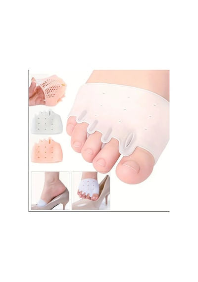 Henan 2 Adet Jel Parmak Ayrıcı Ve Ön Ayak Yastıkları - Nefes Alabilen Yumuşak Metatarsal