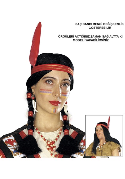 Tüylü Örgülü Hint Peruğu Kızılderili Peruğu - 85 Açık Gri