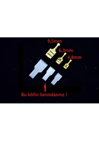 6,3mm Dişi Fiş Kılıfı Sf2d 10 Adet Fiş Kılıfı