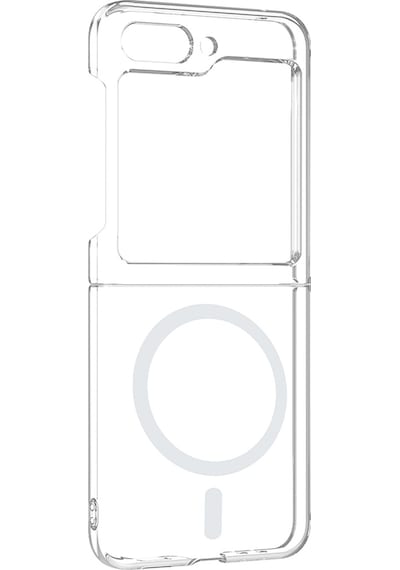 Samsung Uyumlu Galaxy Z Flip 5 Kamera Korumalı M-safe Şarj Özellikli Şeffaf Zore London Sert Pc Kapak - Şeffaf Şeffaf
