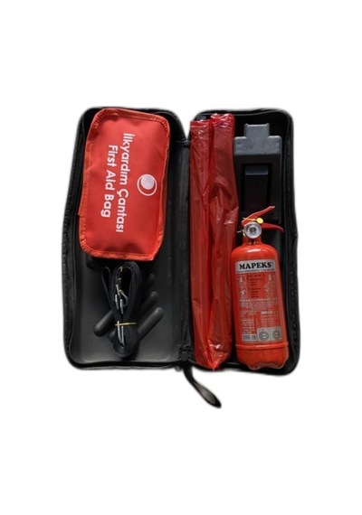 Trafik Seti Çantalı Lüx Set 1 Kg Yangın Söndücülü Eva Gri