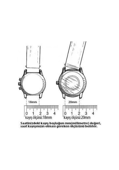 20mm Silikon Baskılı Desenli Saat Kordonu Kayışı