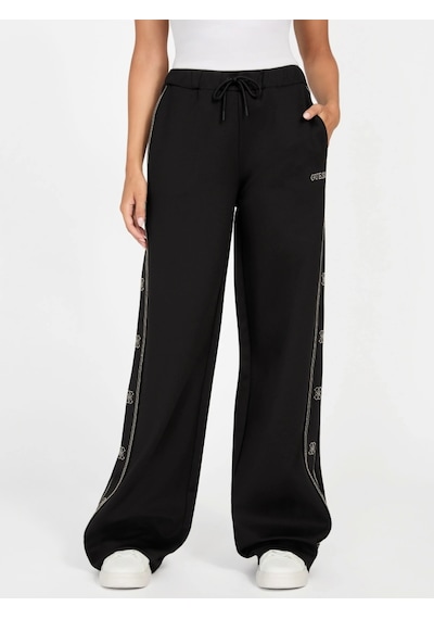Guess Octavia Kadın Siyah Aktif Palazzo Fit Eşofman Altı V5bb12kcx22-jblk Siyah