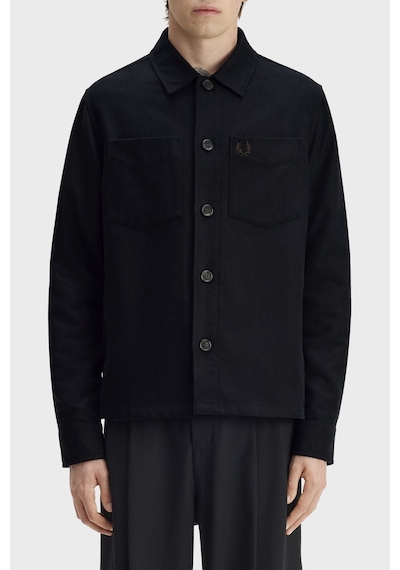 Fred Perry %100 Pamuk Regular Fit Klasik Yaka Gömlek Erkek Gömlek M1723 184 Siyah SİYAH