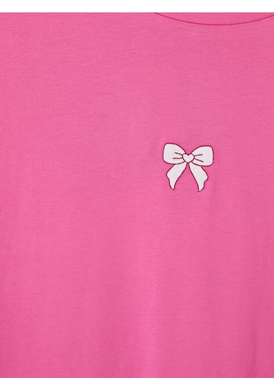 Lcw Young Pembe Kelebek Nakışlı Kadın Pijama Üstü Diğer