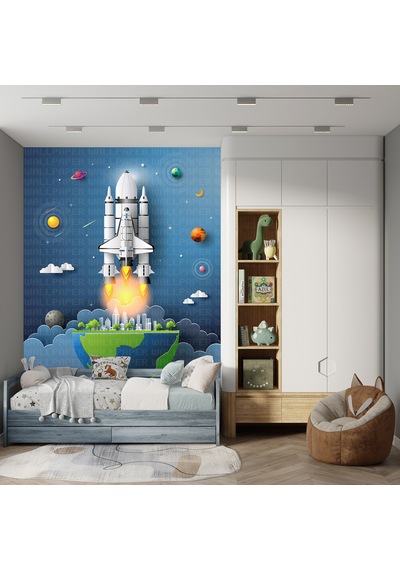 Çocuk Odası Uzay Serisi 04 Çocuk Odası Poster Duvar Kağıdı