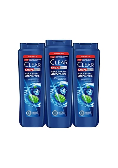 Clear Men Şampuan Cool Sport Menthol 600 Ml X 3 Adet