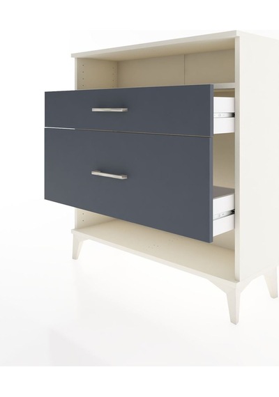 Arges Şifonyer Tek Raflı 2 Çekmeceli 88x30x96 Aytaşı-antrasit Aytası