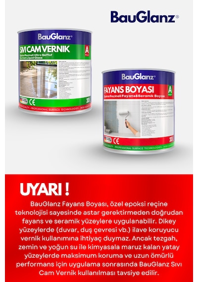 Epoksi Fayans Ve Seramik Boyası 2k Banyo, Mutfak, Tezgâh Ve Balkon İçin Parlak Dönüşüm Boyası -
