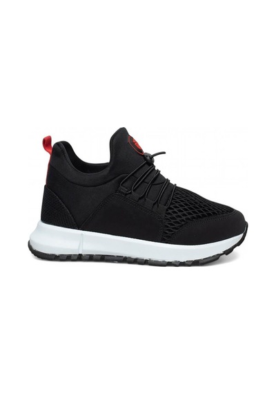 Bluefeet Glc Siyah Kırmızı Erkek Fileli Sneaker Spor Ayakkabı Siyah