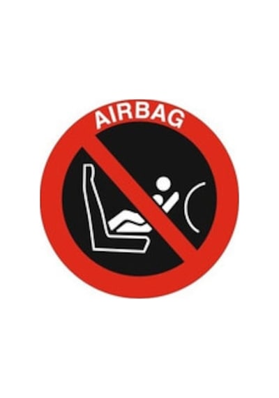 Araç Araba Airbag Sticker Etiketi 7 Cm Ve 6 Cm 2 Adet