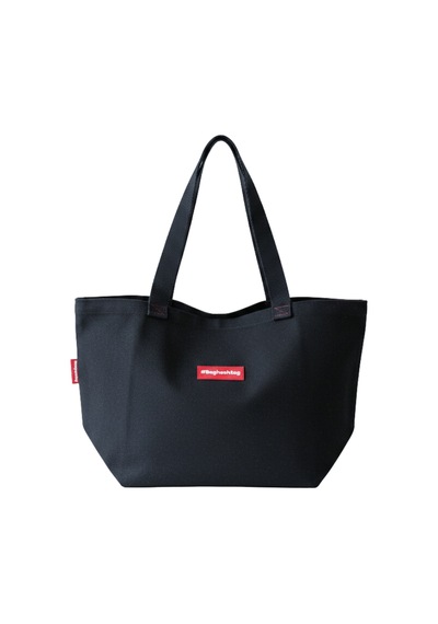 Baghashtag Siyah Gabardin Tote Çanta