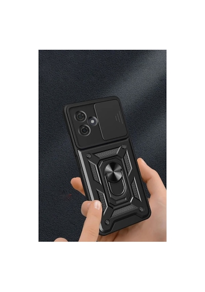 Note 13 Pro Plus Kılıf Pars Lens Yüzüklü Silikon - Yeşil