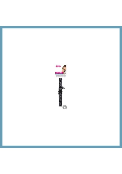 Pawise Kedi Boyun Tasması Siyah Beyaz Mermer Desenli 20-30 Cm Mbt06