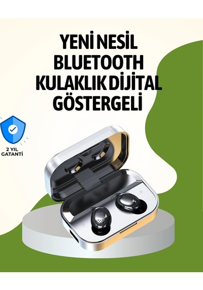 Gerçek Kablosuz Kulaklık Bluetooth 5.0, Şarj Kutulu, Parmak İzi Kontrollü Çok Renkli