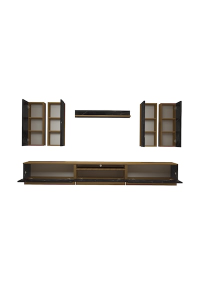 Decoraktiv Trendstyle 8d Mdf Tv Ünitesi Tv Sehpası Pera - Siyah Mermer