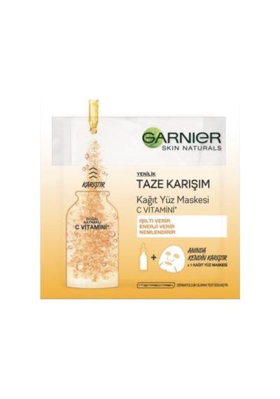 Garnier Taze Karışım C Vitamini Kağıt Yüz Maskesi 33 G