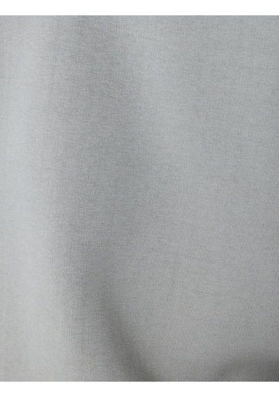 Koton Uzun Kollu Pamuk Karışımlı Basic Yarım Fermuarlı Sweatshirt Gri 5wam70255mk Gri