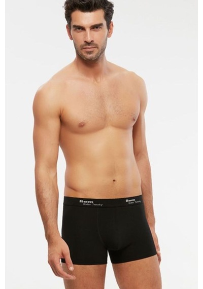 Kom Tightys Pamuklu 6 Lı Erkek Boxer Siyah