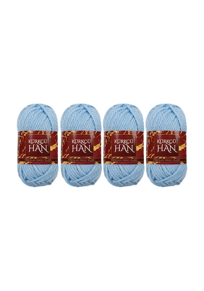 Kürkçü Han Boni %100 Akrilik Örgü İpi 35g 59m 4 Lü Paket Saks Mav