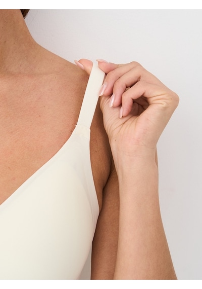 Alya Underwear Kadın Lazer Kesim Dikişsiz Çıkarılabilir Pedli Hayalet Sütyen Siyah Ekru