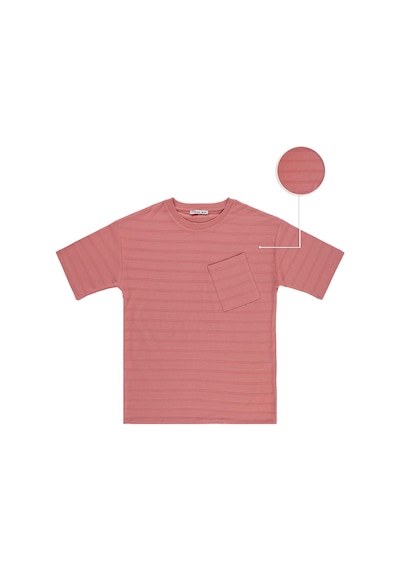 Civil Boys Basic Önü Cepli 10-13 Yaş Tişört - Pembe Gül Kurusu
