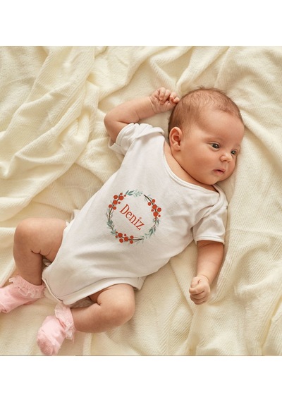 Bk Gift Bk Kids Harfli İsimli Bebek Body Zıbın - Model 4 12-18 Ay Çok Renkli