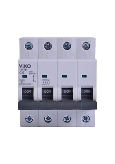 10vtb-4c32 Otomatik Sigorta 10ka C Tipi 4 Kutup 32a