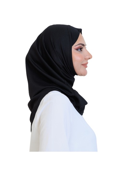 Modish Group Hazır Başörtü Pratik Tak Çıkart Kadın Günlük Şal Hafif Kırışmaya Dayanıklı Siyah